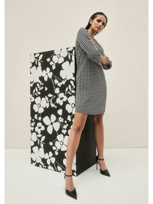 Moodo šaty dámské HOUNDSTOOTH