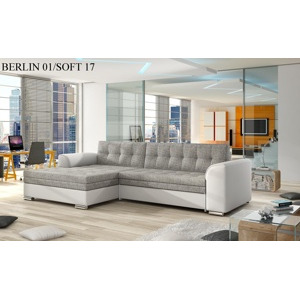 ELTAP Rohová sedací souprava CONFORTI , levé provedení Látka čalounění: Berlin 01 + Soft 017 white