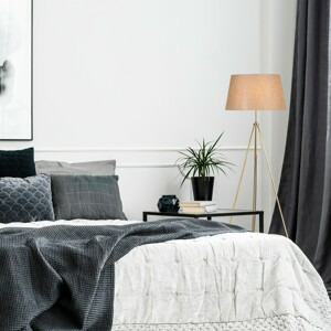 ASIR Stojací lampa TRIPOD vintage světle hnědá