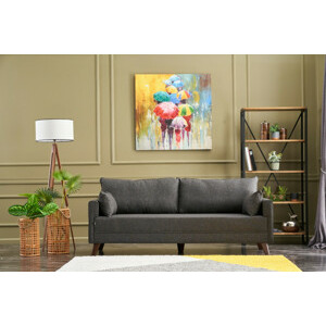 ASIR Pohovka BELLA trojmístná antracit