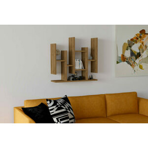 ASIR Nástěnná police FLOWER ořech