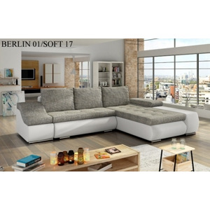 ELTAP Rohová sedací souprava ONTARIO, pravé provedení Látka čalounění: Berlin 01 + Soft 17