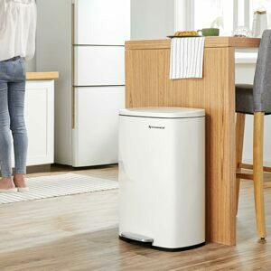 SONGMICS Odpadkový koš 50 l bílý