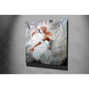 ASIR Obraz na plátně BALETKA V BÍLÉM 45 x 45 cm