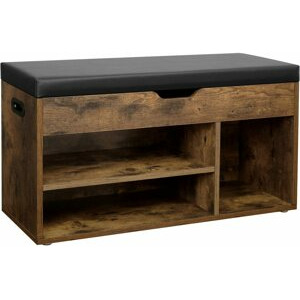 VASAGLE Sedací botník s úložným prostorem hnědý 80 x 44 x 30 cm