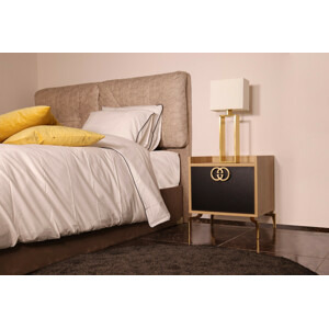 ASIR Noční stolek FESTI dub zlatý černý