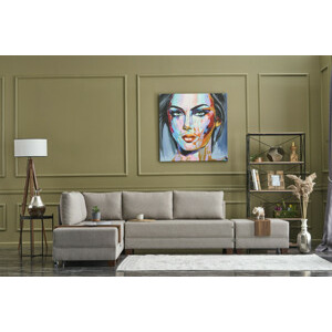 ASIR Rohová sedací souprava s rozkladem na lůžko FLY levá krémová