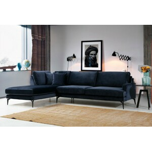 ASIR Rohová sedací souprava PAPIRA levá modrá