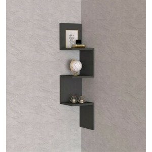 ASIR Nástěnná police ZIKZAK antracit