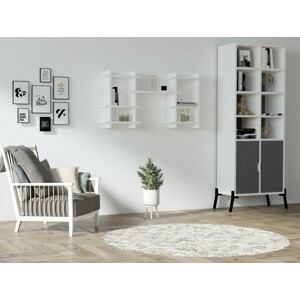 ASIR Nástěnná police TEFO bílá