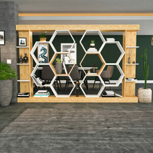 ASIR Knihovna SUENO bílá/dub