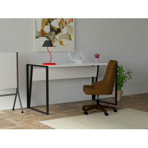 ASIR Psací stůl LARA bílý černý