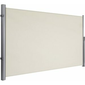 SONGMICS Boční markýza zatahovací béžová 200 x 350 cm