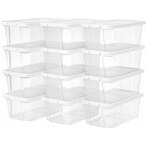 SONGMICS Univerzální transparentní stohovatelný úložný box 12 ks