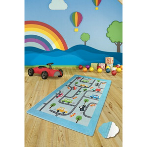 ASIR Dětský koberec (140 x 190) BABY CARS modrý – silnice