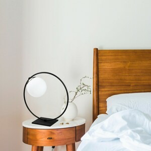 ASIR Stolní lampa DOLUNAY černá bílá