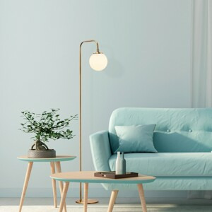 ASIR Stojací lampa VIRAN mosazná