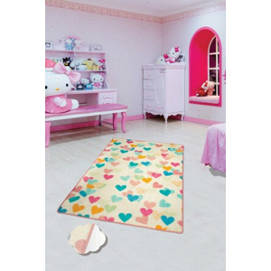 ASIR Dětský koberec(100 x 160 cm) HEARTS žlutý