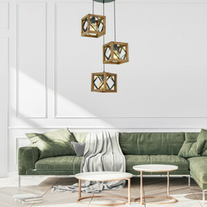 ASIR Lustr ZIKZAK 3 TEPSILI ořech černá