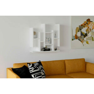 ASIR Nástěnná police FLOWER bílá