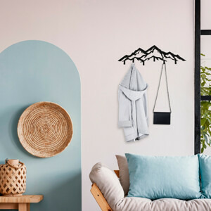 ASIR Nástěnný věšák KOV HORSKÝ MASIV 80 x 4 x 25 cm