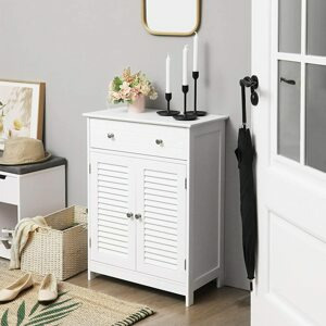 VASAGLE Koupelnová skříňka se zásuvkou bílá 60 x 80 x 30 cm