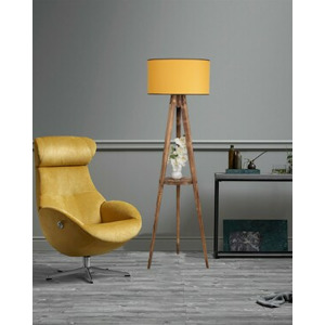 ASIR Stojací lampa LAMBADER hnědá hořčicová