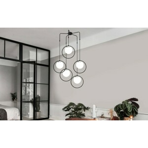 ASIR Lustr DOLUNAY - 4511 černá bílá