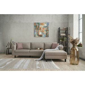 ASIR Rohová sedací souprava KALE LINEN pravá krémová