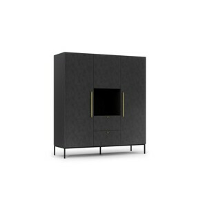 ELTAP Šatní skříň LANZZI 135 černá mat