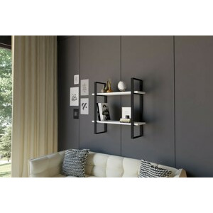 ASIR Nástěnná police BUBA bílá