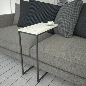 ASIR Odkládací stolek CALLEN černý bílý