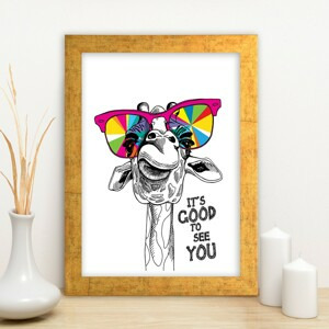 ASIR Obraz na MDF s rámem JE DOBRÉ TĚ VIDET 24 x 29 cm