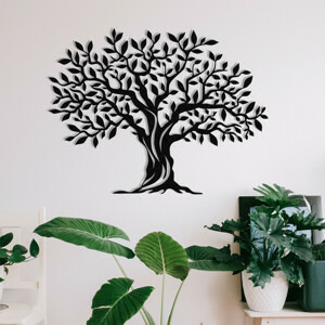 ASIR Nástěnná dekorace kov STROM LISTNATÝ 69 x 52 cm