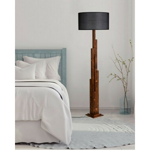 ASIR Stojací lampa KULE černá ořech