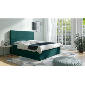 Eka Kontinentální čalouněná postel Malibu - Riviera (90x200 cm) Barva látky Riviera: Zelená (38)