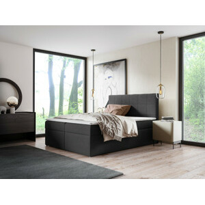 Eka Kontinentální čalouněná postel SMART - Trinity (160x200 cm) Barva látky Trinity: (2315) Tmavá šedá