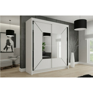 ARK Šatní skříň NOEL, Bílá 120 cm