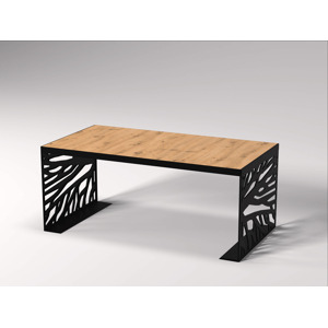 ARK Konferenční stolek OSKAR, Dub Votan/Černá 110 cm