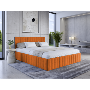 Eka Čalouněná postel LINDA 160x200 cm Barva látky Trinity: (2325) Okrová