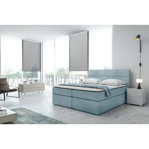 Eka Kontinentální čalouněná postel Smoth - Cassablanca (90x200 cm) Barva látky Trinity: (2322) Světlá modrá