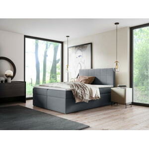 Eka Kontinentální čalouněná postel SMART - Trinity (200x200 cm) Barva látky Trinity: (2314) Šedá