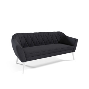 Eka Pohovka PRIME, 180 cm Látka Velutto: Velutto 20 - Černá, Výběr nohou: Bílé