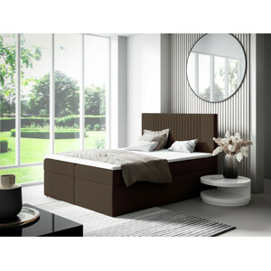 Eka Kontinentální čalouněná postel LINA - Trinity (180x200 cm) Barva látky Trinity: (2308) Tmavá hnědá