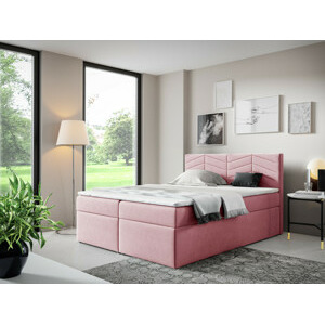 Eka Kontinentální čalouněná postel ANNA - Trinity (120x200 cm) Barva látky Trinity: (2319) Světlá růžová