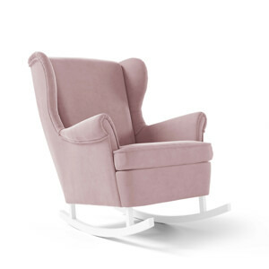 Eka Houpací křeslo ušák MAYA Výběr nohou: Bílé, Barva látky: RIVIERA 62