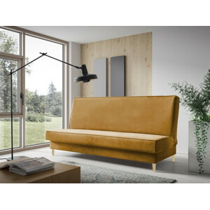 Eka Pohovka HELENA, 200 cm Výběr nohou: Přírodní, Barva látky: Hořčicová (Fresh 37)