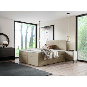 Eka Kontinentální čalouněná postel SMART - Trinity (200x200 cm) Barva látky Trinity: (2302) Krémová