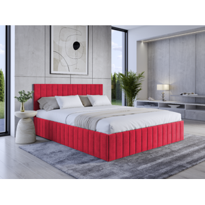 Eka Čalouněná postel LINDA 180x200 cm Barva látky Trinity: (2309) Červená