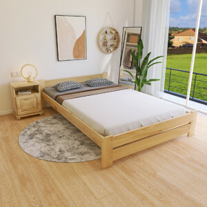 Maxi Postel z masivu Evropa 180 x 200 cm - barva Borovice + matrace Vitality ROŠT ZDARMA